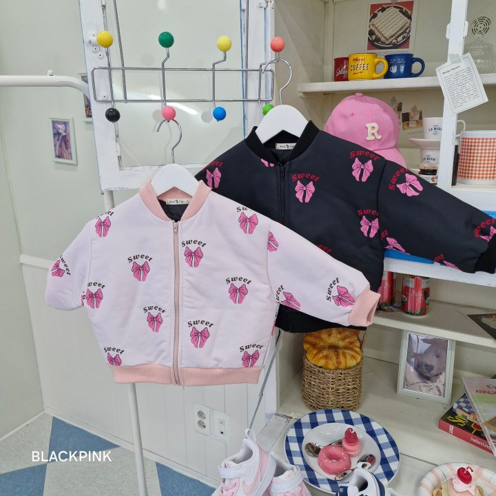 Black Pink - Korean Children Fashion - #stylishchildhood - Sweet Ribbon Jumper - 8