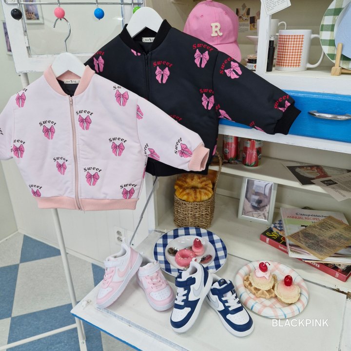 Black Pink - Korean Children Fashion - #todddlerfashion - Sweet Ribbon Jumper - 6
