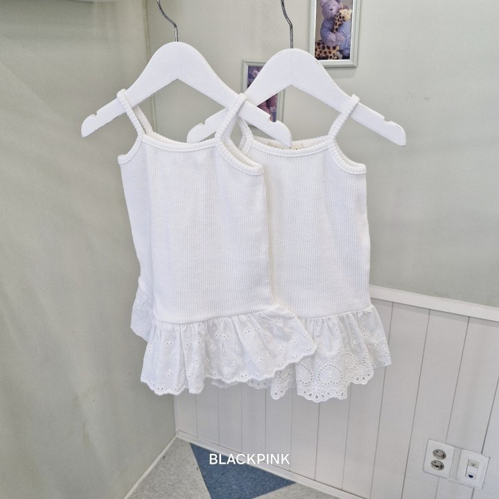 Black Pink - Korean Children Fashion - #toddlerclothing - Layered Lace Sleeveless - 6