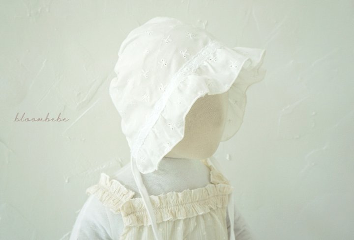 Bloombebe - Korean Baby Fashion - #babyboutique - Ribbon Embroidery Bonnet - 5