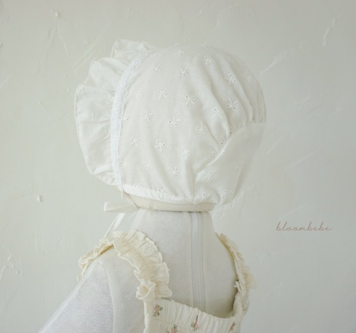 Bloombebe - Korean Baby Fashion - #babyboutiqueclothing - Ribbon Embroidery Bonnet - 6