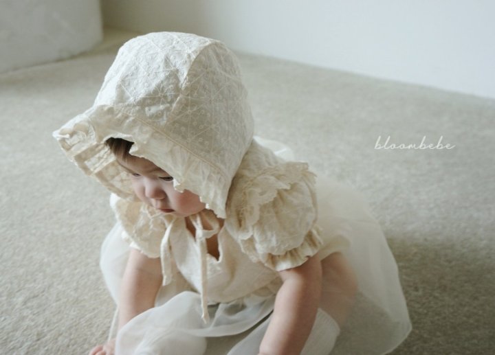 Bloombebe - Korean Baby Fashion - #babyboutiqueclothing - Petit Lace Bonnet Set - 5