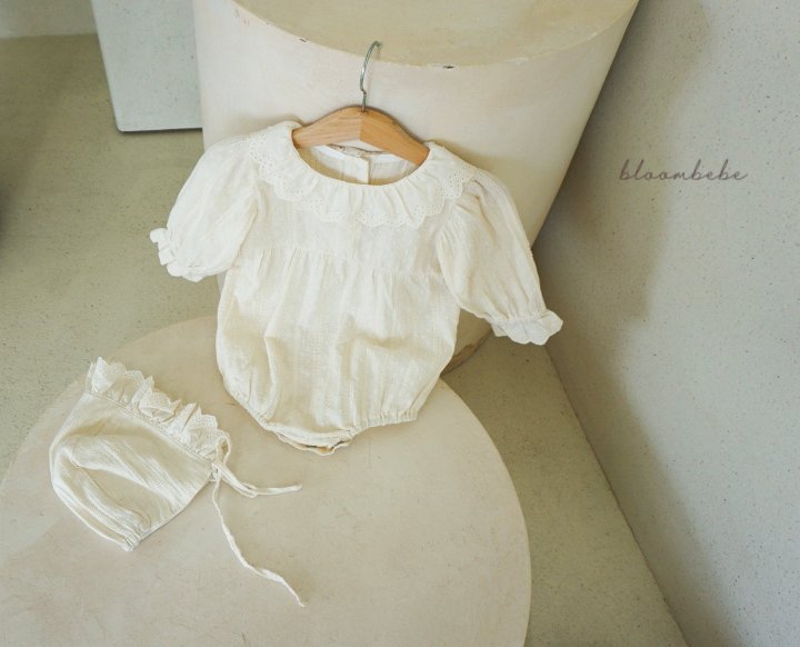 Bloombebe - Korean Baby Fashion - #babyboutiqueclothing - Jacquard Cotton Bonnet Set