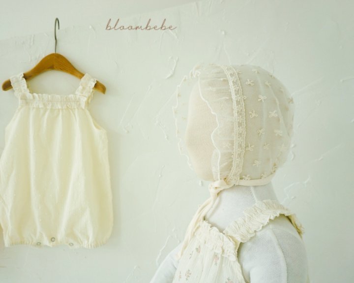 Bloombebe - Korean Baby Fashion - #babyclothing - Ribbon Embroidery Bonnet - 7