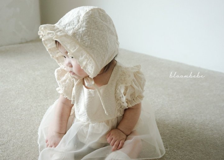 Bloombebe - Korean Baby Fashion - #babyclothing - Petit Lace Bonnet Set - 6