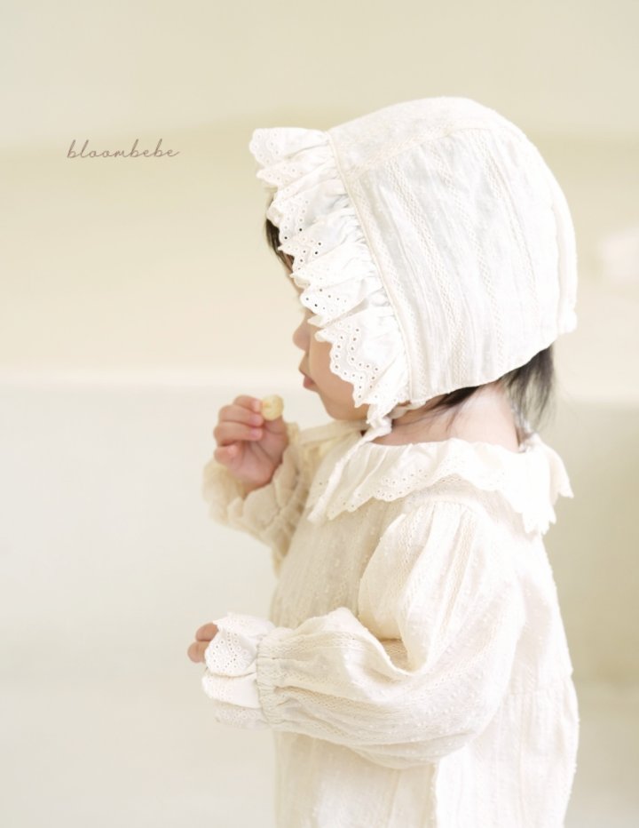 Bloombebe - Korean Baby Fashion - #babyclothing - Jacquard Cotton Bonnet Set - 2