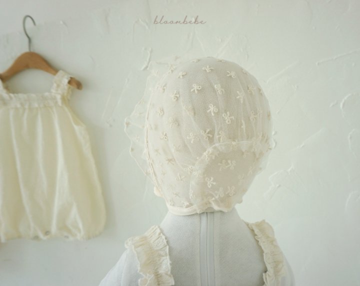 Bloombebe - Korean Baby Fashion - #babyfashion - Ribbon Embroidery Bonnet - 8