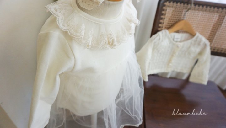 Bloombebe - Korean Baby Fashion - #babyfever - Rose Lace Suit Cardigan Set - 11
