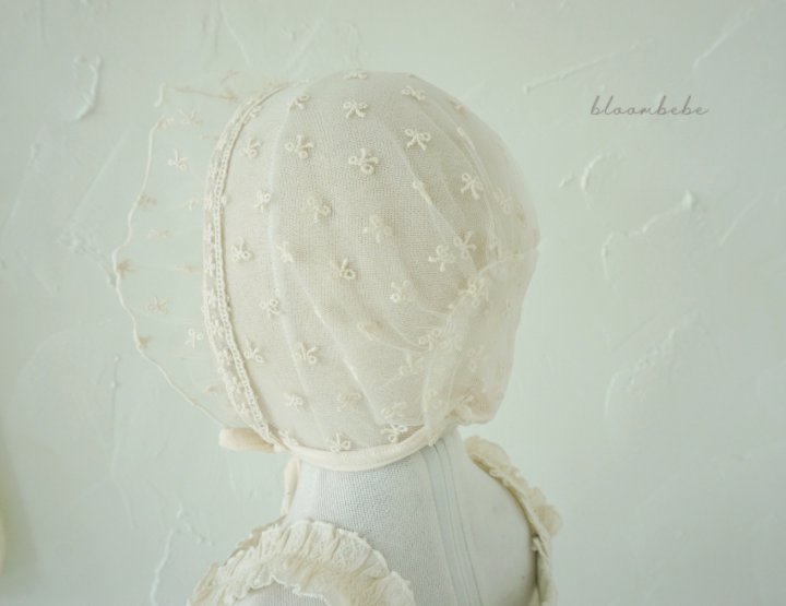Bloombebe - Korean Baby Fashion - #babyfever - Ribbon Embroidery Bonnet - 9