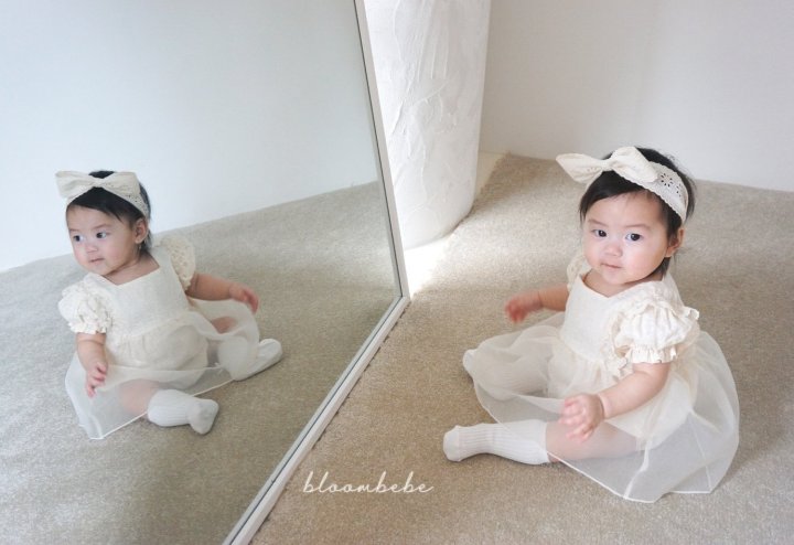 Bloombebe - Korean Baby Fashion - #babyfever - Petit Lace Bonnet Set - 8