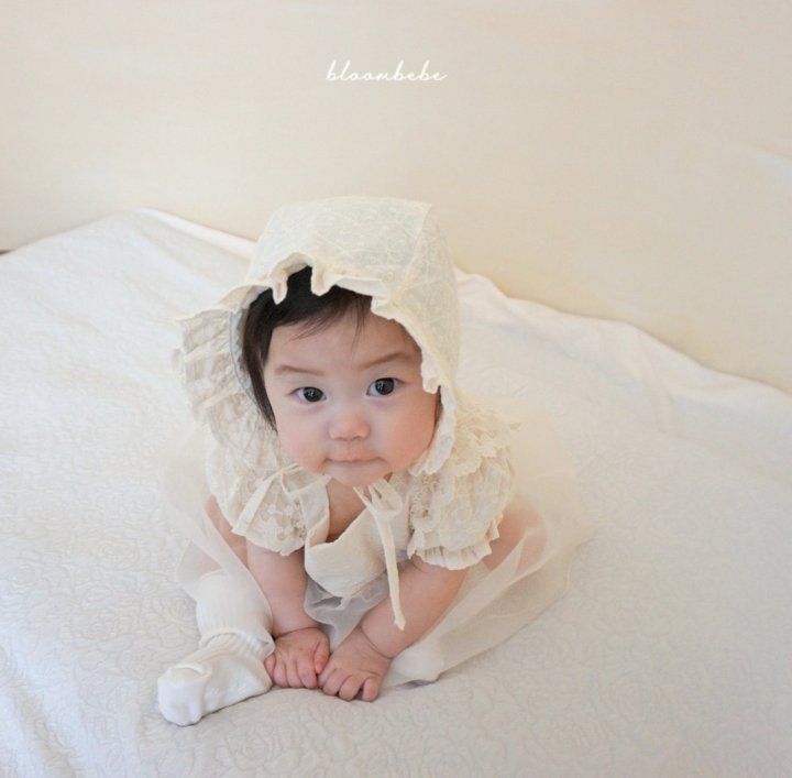 Bloombebe - Korean Baby Fashion - #babygirlfashion - Petit Lace Bonnet Set - 9