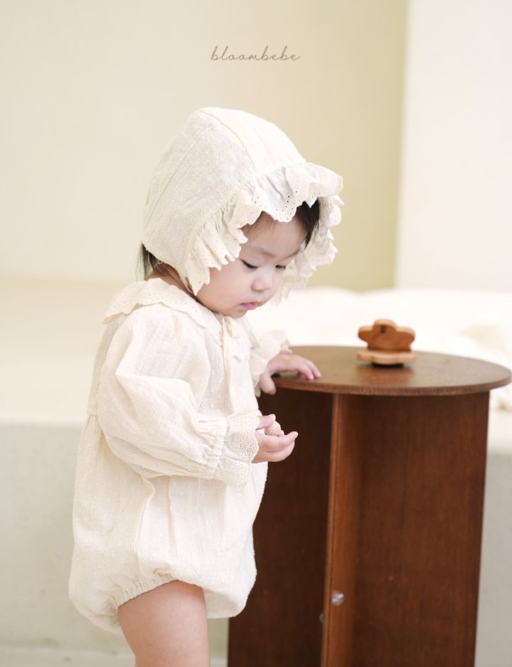 Bloombebe - Korean Baby Fashion - #babygirlfashion - Jacquard Cotton Bonnet Set - 5