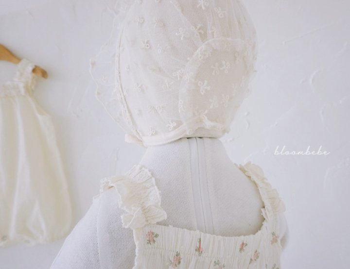 Bloombebe - Korean Baby Fashion - #babylifestyle - Ribbon Embroidery Bonnet - 11