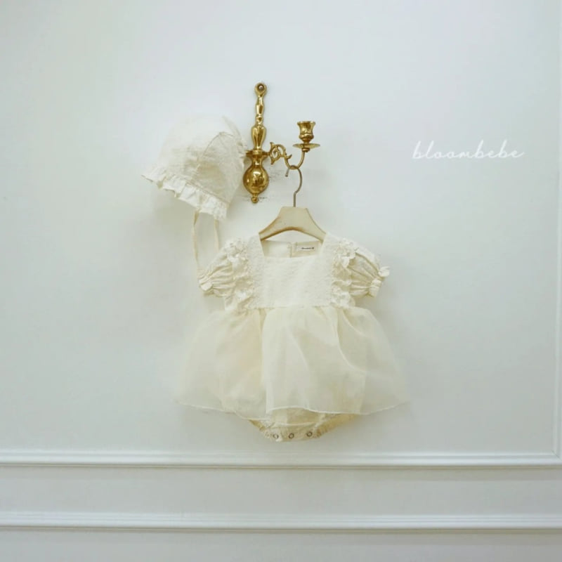 Bloombebe - Korean Baby Fashion - #babyootd - Petit Lace Bonnet Set - 12