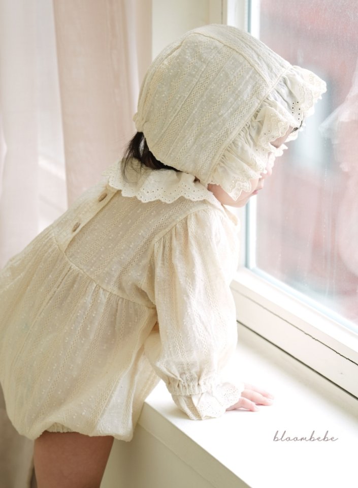 Bloombebe - Korean Baby Fashion - #babyoutfit - Jacquard Cotton Bonnet Set - 9