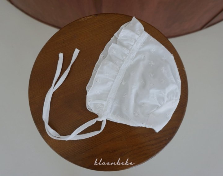 Bloombebe - Korean Baby Fashion - #onlinebabyboutique - Ribbon Embroidery Bonnet - 2