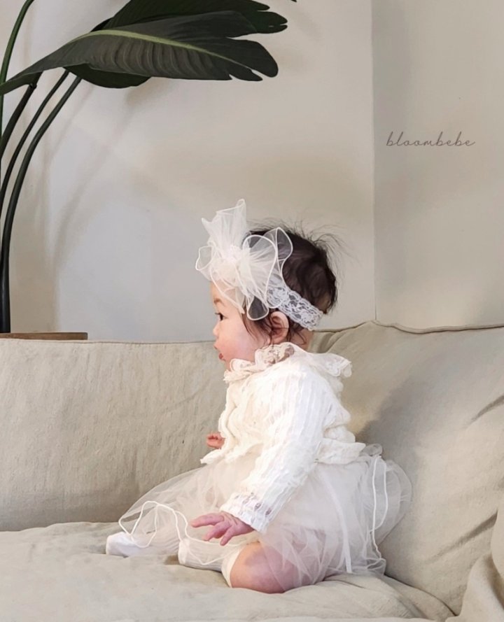 Bloombebe - Korean Baby Fashion - #onlinebabyshop - Rose Lace Suit Cardigan Set - 5