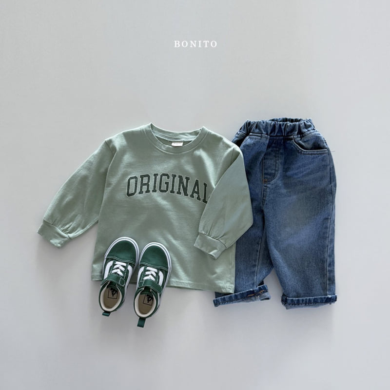 Bonito - Korean Children Fashion - #Kfashion4kids - Cat Brush Denim Pants - 11