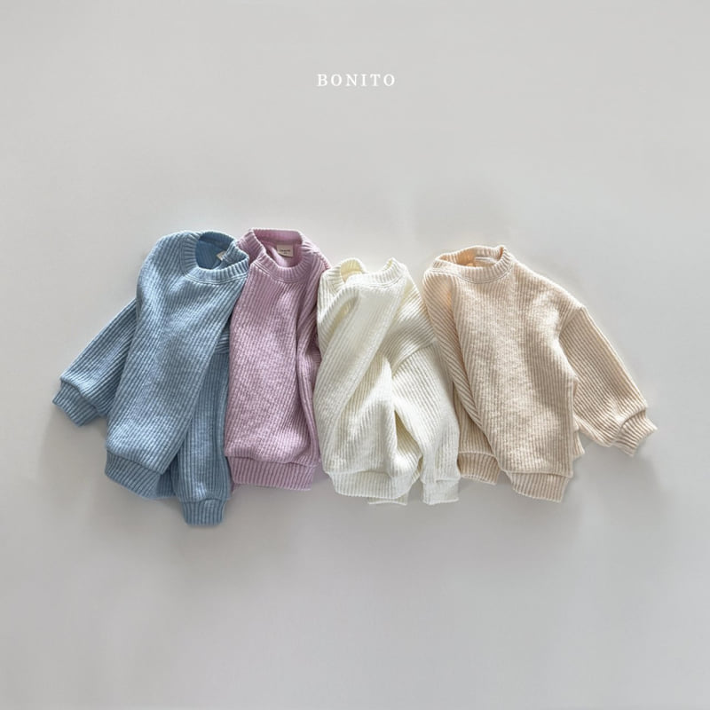 Bonito - Korean Children Fashion - #childofig - knit Sweatshirts - 2
