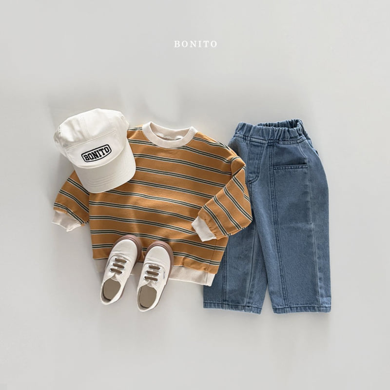 Bonito - Korean Children Fashion - #childofig - Two-tone Stripe Sweatshirts - 6
