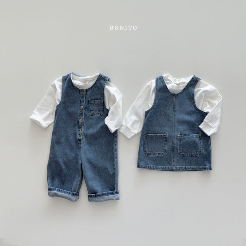 Bonito - Korean Children Fashion - #childofig - Denim One-piece - 10