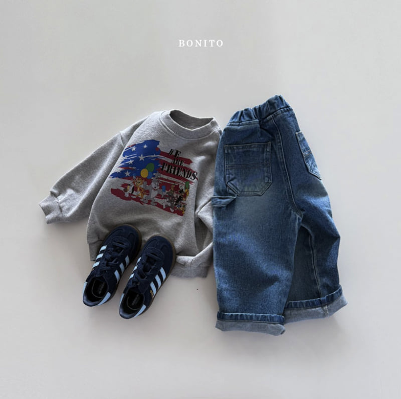 Bonito - Korean Children Fashion - #childofig - Carpenter Denim Pants - 2