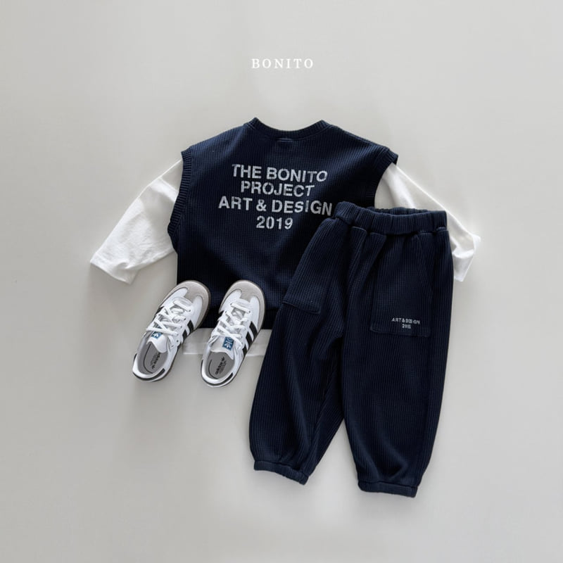 Bonito - Korean Children Fashion - #childofig - Waffle Vest Set-up - 11