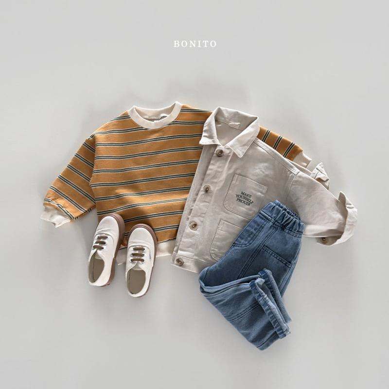 Bonito - Korean Children Fashion - #childrensboutique - Two-tone Stripe Sweatshirts - 7