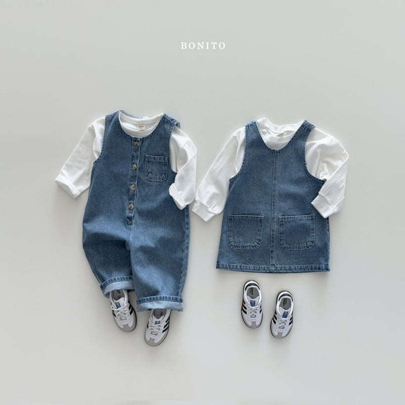 Bonito - Korean Children Fashion - #childrensboutique - Denim One-piece - 11