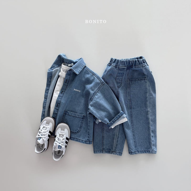 Bonito - Korean Children Fashion - #childrensboutique - Pocket Denim Shirt - 6
