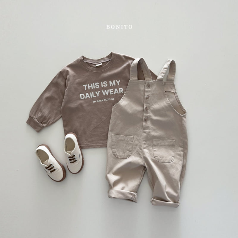 Bonito - Korean Children Fashion - #designkidswear - Cotton Button Overalls - 10