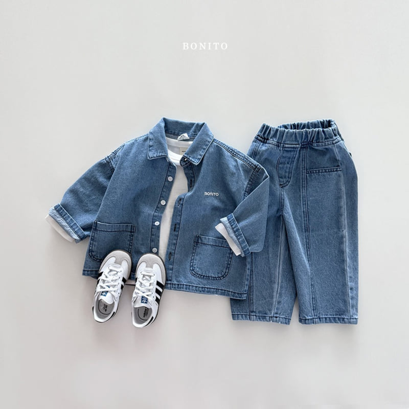Bonito - Korean Children Fashion - #designkidswear - Pocket Denim Shirt - 7