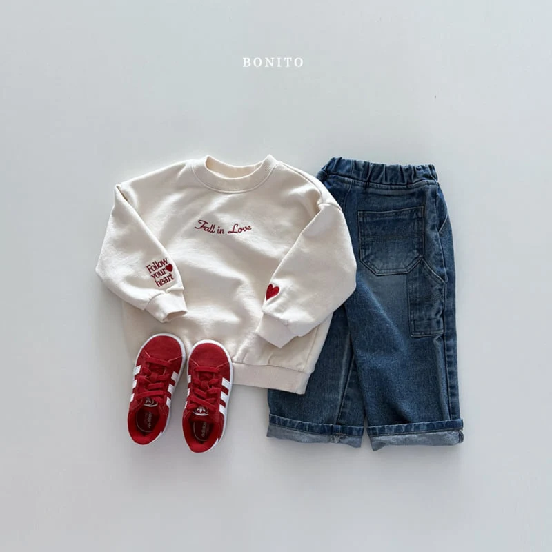 Bonito - Korean Children Fashion - #discoveringself - Fall In Love Sweatshirts - 8