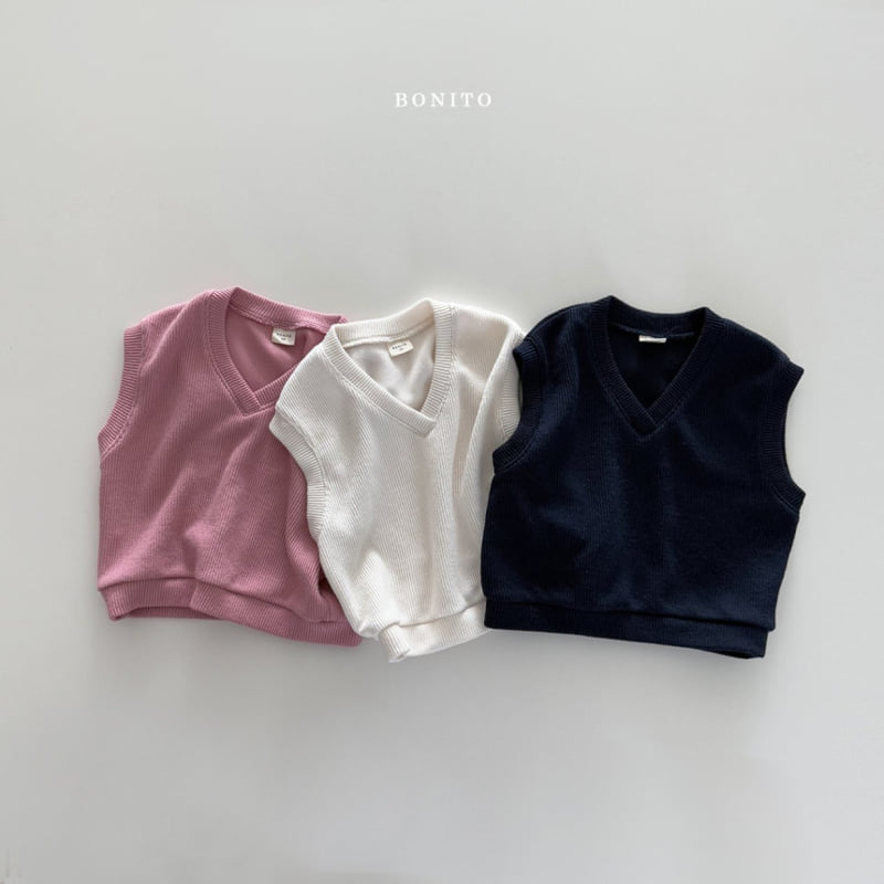 Bonito - Korean Children Fashion - #discoveringself - Knit Vest - 2