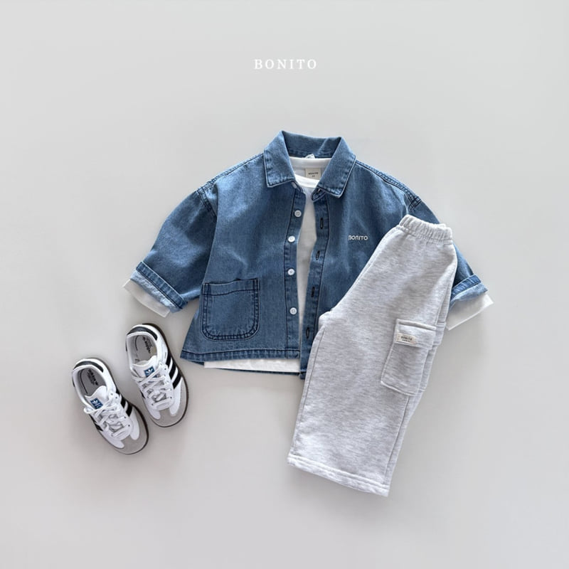 Bonito - Korean Children Fashion - #discoveringself - Pocket Denim Shirt - 8