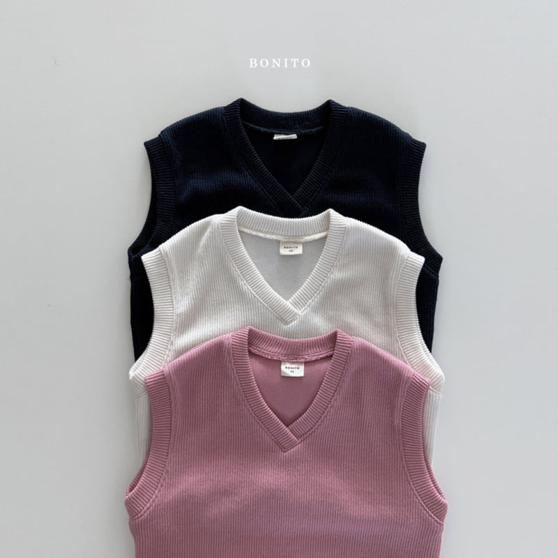 Bonito - Korean Children Fashion - #fashionkids - Knit Vest - 3
