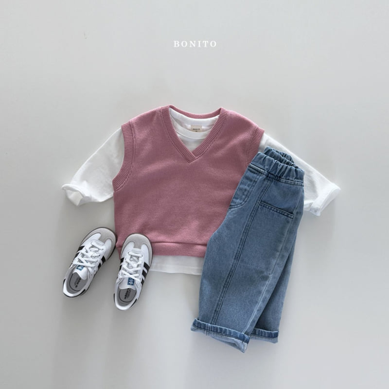 Bonito - Korean Children Fashion - #fashionkids - Cut Denim Pants - 5