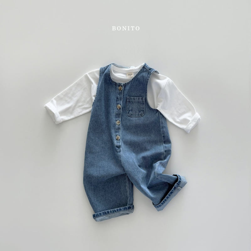 Bonito - Korean Children Fashion - #fashionkids - Denim Overalls - 3