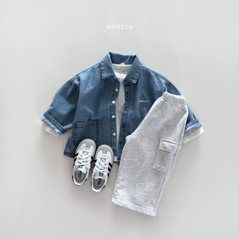 Bonito - Korean Children Fashion - #fashionkids - Pocket Denim Shirt - 9