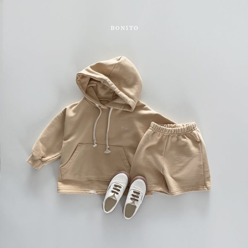 Bonito - Korean Children Fashion - #kidsshorts - Bombom Hooded Shorts Set-up - 2