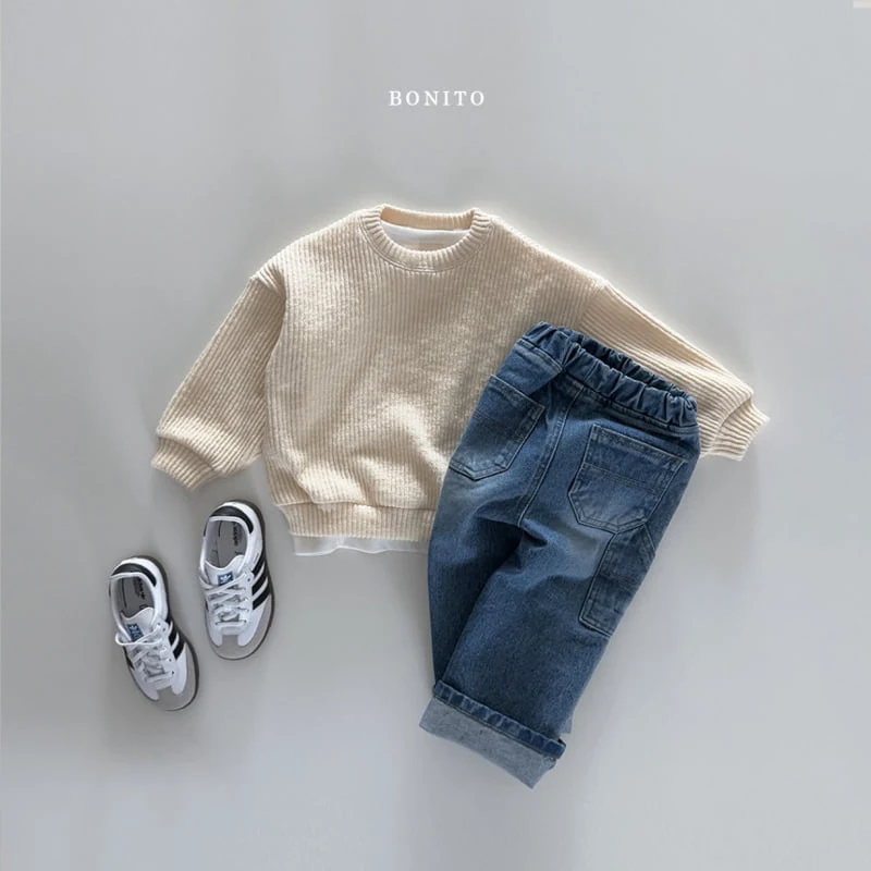 Bonito - Korean Children Fashion - #kidsshorts - knit Sweatshirts - 8