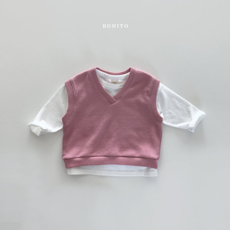 Bonito - Korean Children Fashion - #fashionkids - Knit Vest - 4