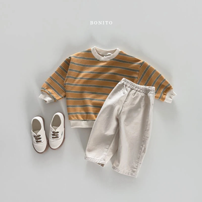 Bonito - Korean Children Fashion - #kidsshorts - Two-tone Stripe Sweatshirts - 11
