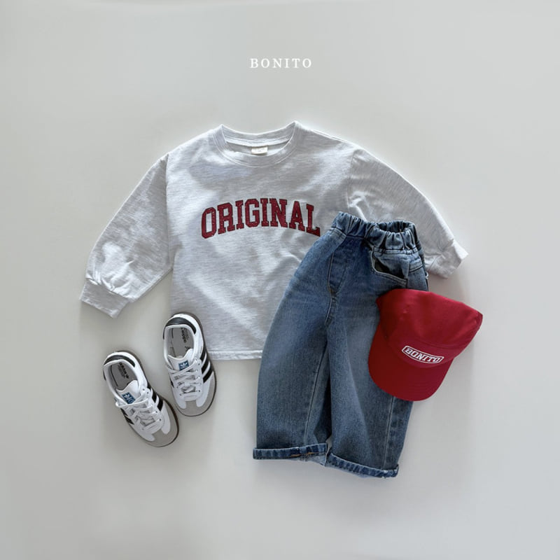 Bonito - Korean Children Fashion - #kidsshorts - Cat Brush Denim Pants - 8