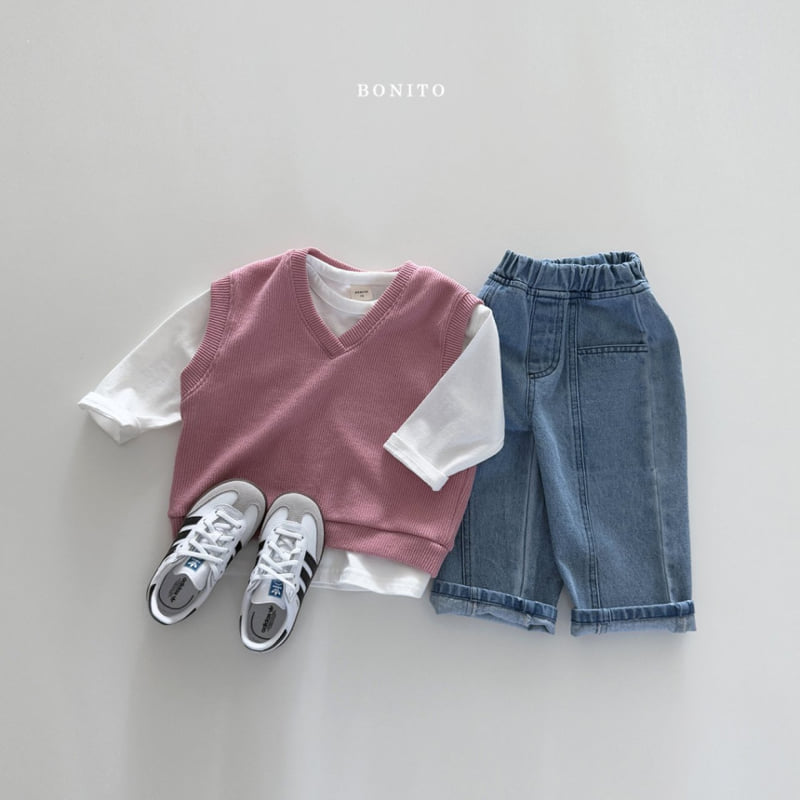 Bonito - Korean Children Fashion - #kidsshorts - Cut Denim Pants - 6