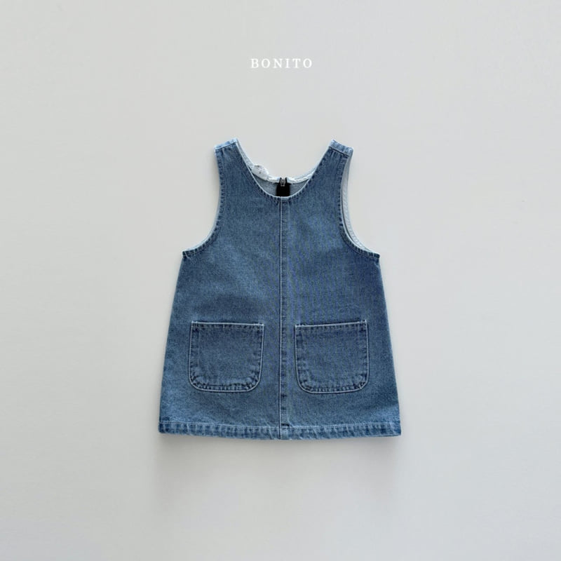 Bonito - Korean Children Fashion - #kidsshorts - Denim One-piece