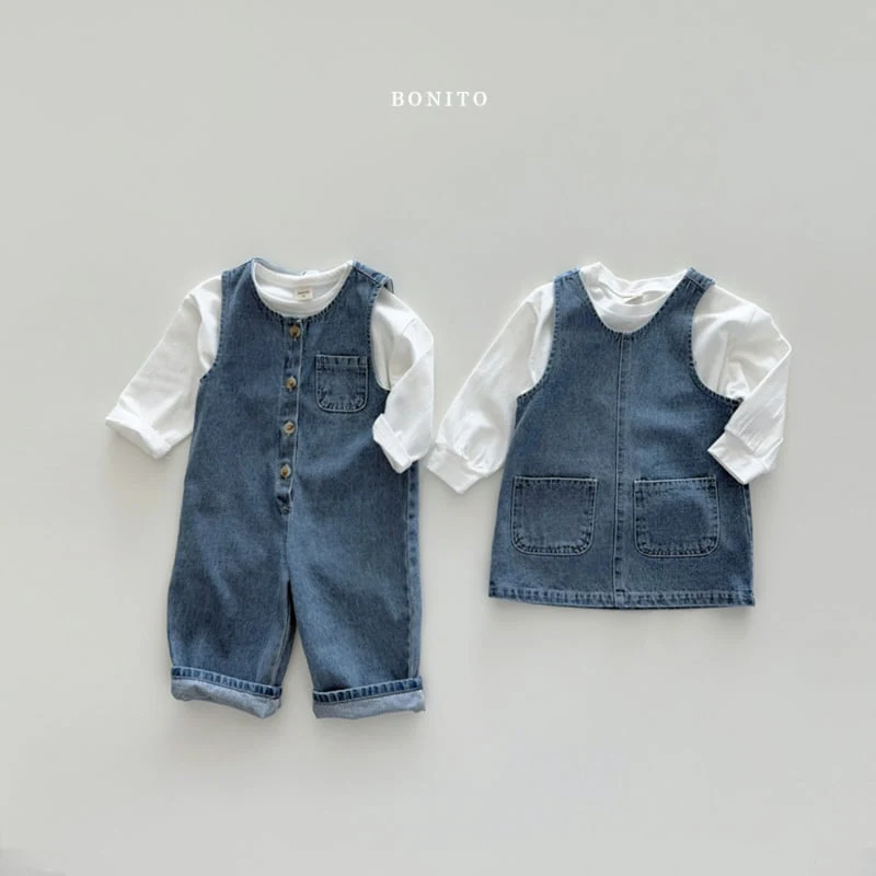 Bonito - Korean Children Fashion - #kidsstore - Denim Overalls - 5