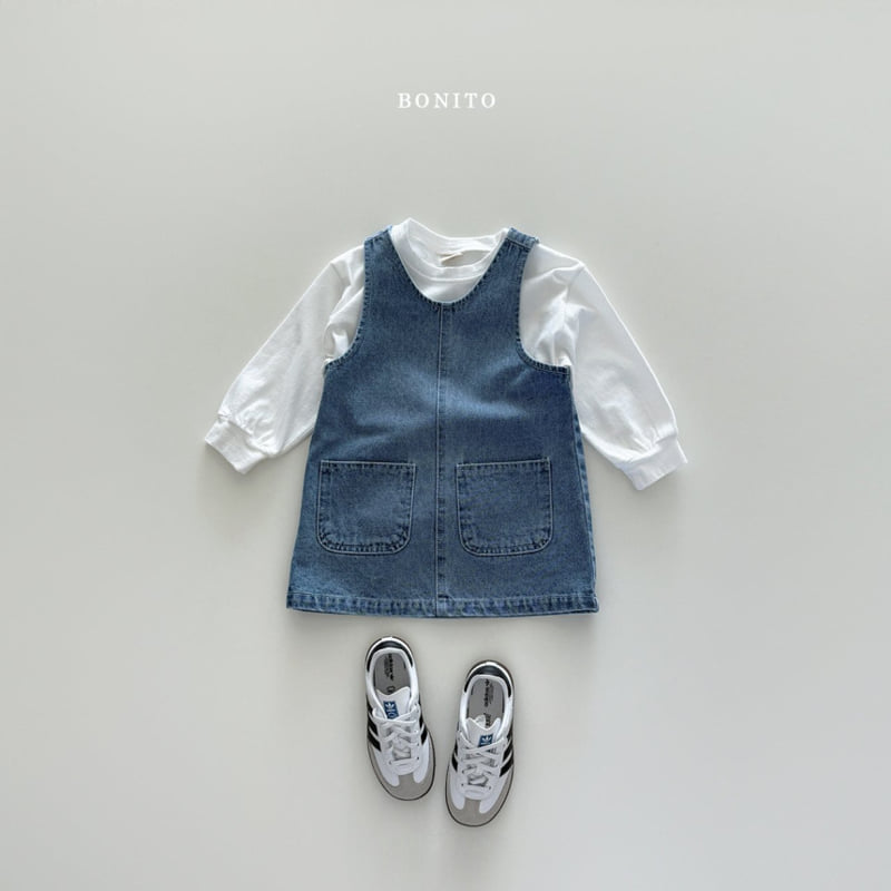 Bonito - Korean Children Fashion - #kidsstore - Denim One-piece - 2