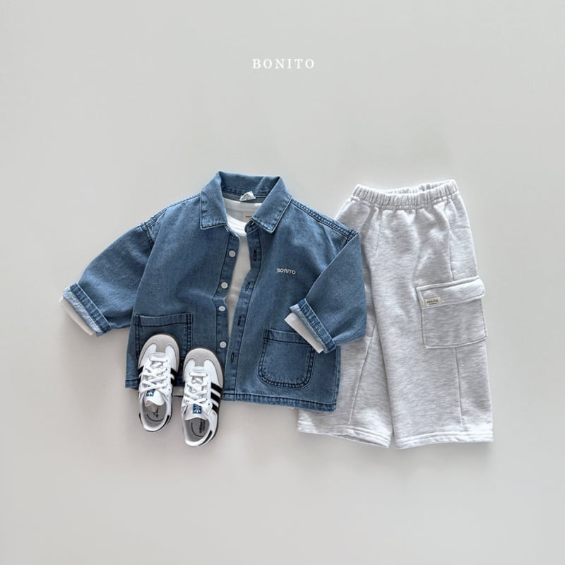 Bonito - Korean Children Fashion - #kidsstore - Pocket Denim Shirt - 11