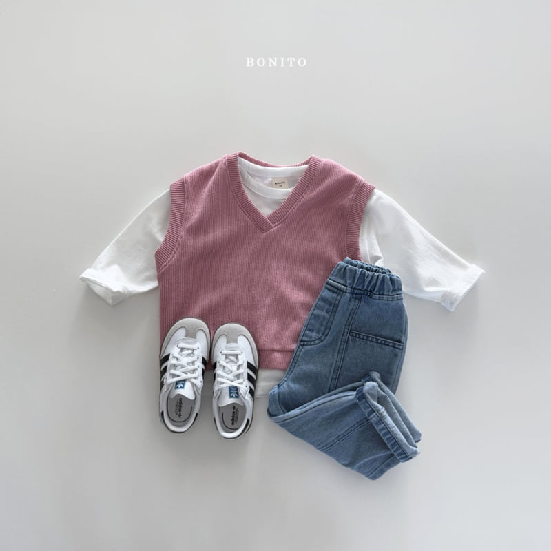 Bonito - Korean Children Fashion - #kidzfashiontrend - Knit Vest - 6